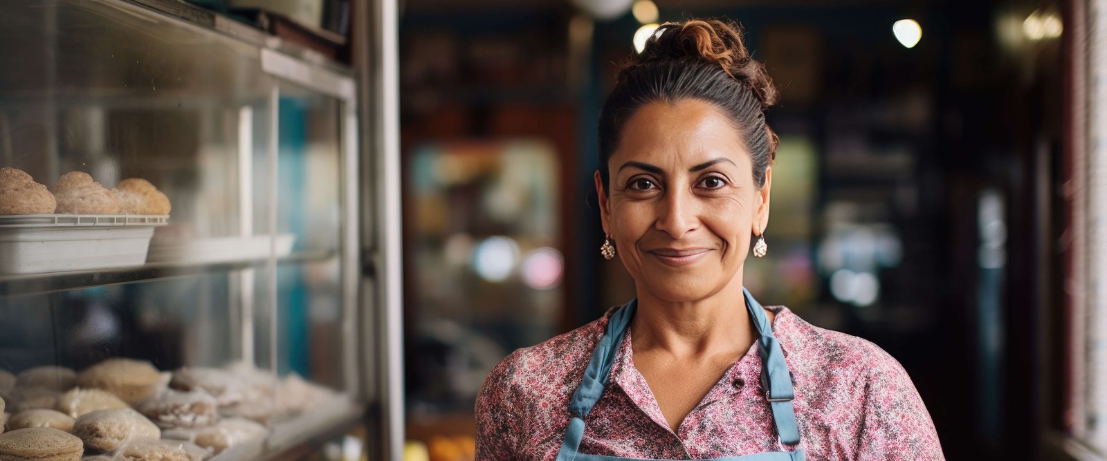 Una persona emprendedora trabajando en su negocio.
